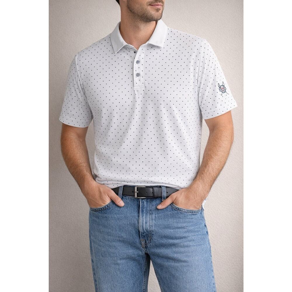 Greyson Men's G Squared Short Sleeve Performance Polo White Size Xl ￼